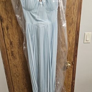 House of CB Light Blue Strapless Dress